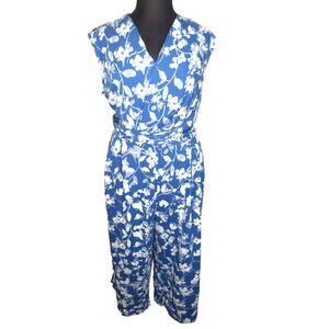 Everyday Jones by Madeline Jones Cotton Blend Crinkle Cropped Jumpsuit Plus 3X